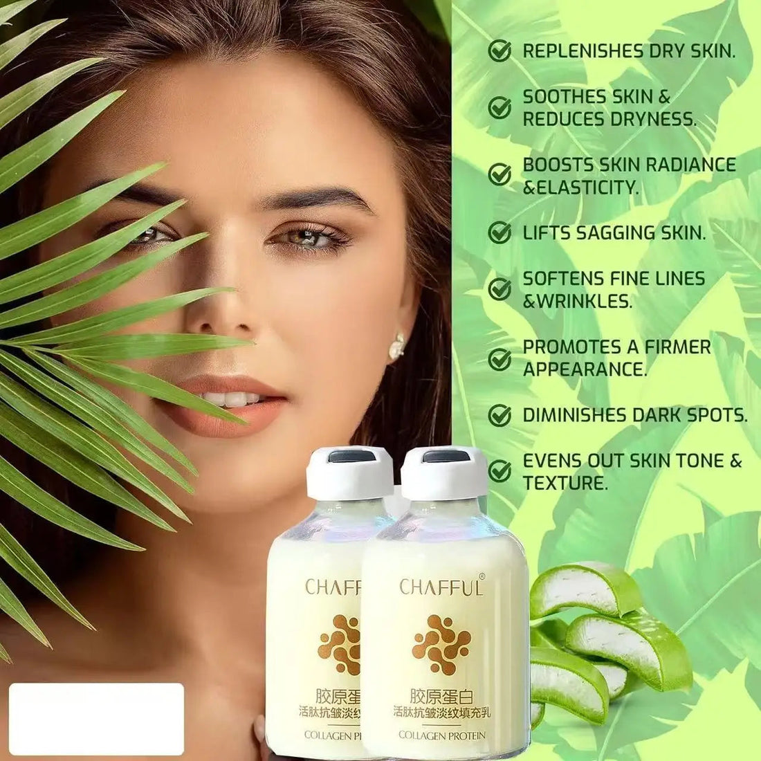 Collagen Face Serum skincare Facial Essence Liquid Firming Moisturizing Nourishing Facial Serum Skin Care HALALZEN