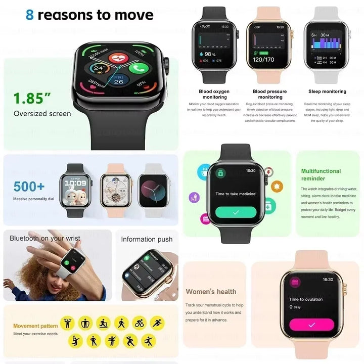 New GPS Smart Watch Series 10 For Apple Watch 10 Memory Music Video Bluetooth Call Waterproof NFC Smartwatch For Android IOS