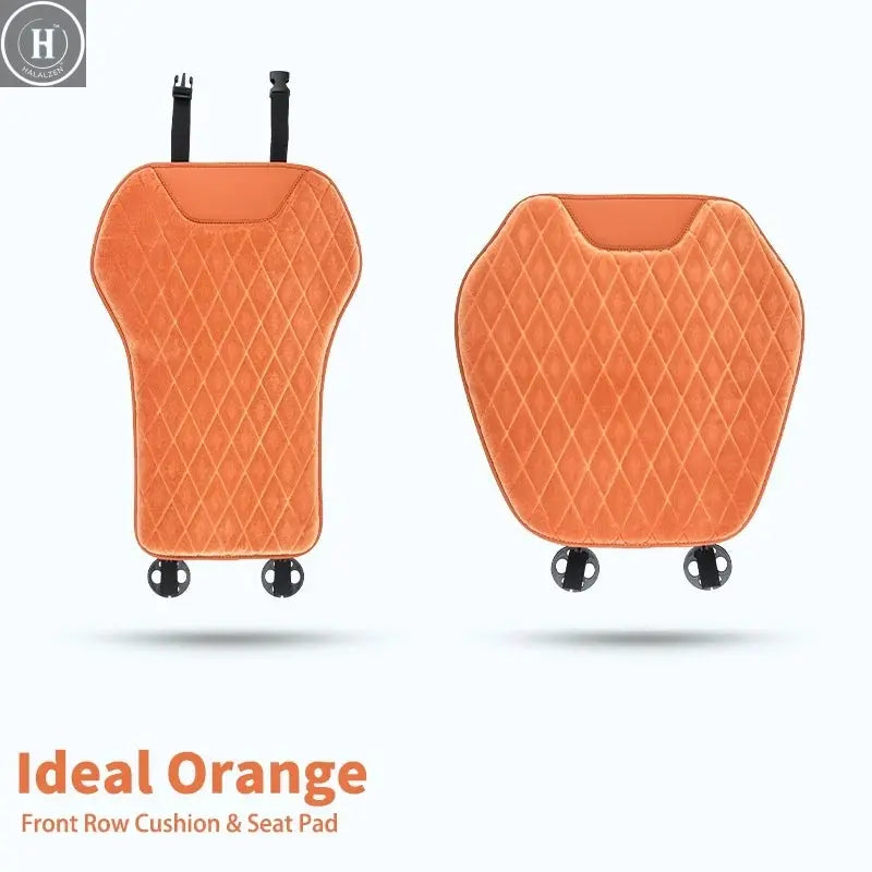 2Pcs Universal Fit Car Seat Mats Flannel Coverage Back Seat Supports Pad Protector Covers Non-Slip Cushion Interior Accessories HALALZEN