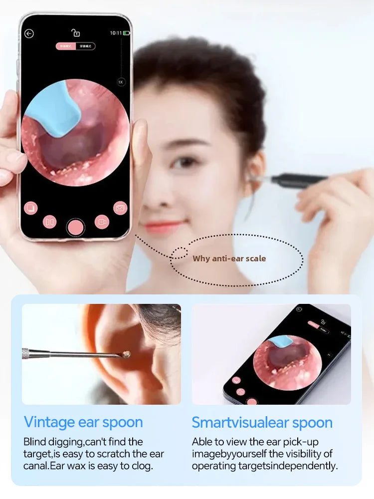 2025 New upgrade Visual Ear Wax Cleaner Camera Safe Earwax Removal Endoscope with 5M Camera Ear Cleaning Tools Ear Care