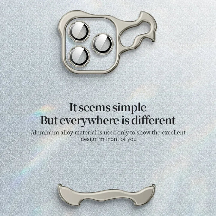 Luxury Alien Titanium Alloy Bumper Phone Case For iPhone 15 13 12 14 Pro Max 15Plus Metal Lens Film Protection Corner Pads Cover