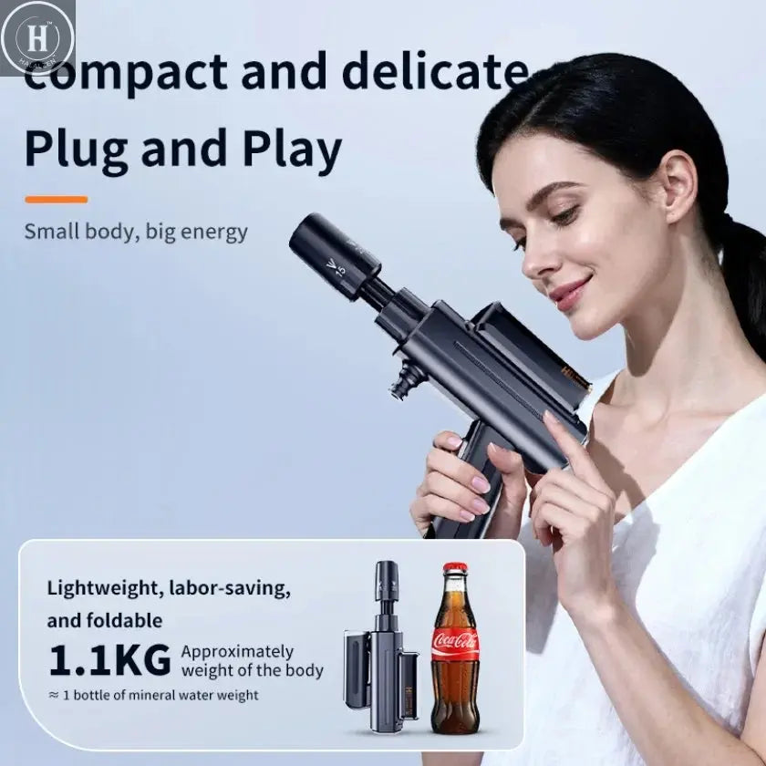 High-Power Lithium Battery Car Wash Gun Wireless High-Pressure Car Wash Water Gun Household Car Wash Gun Rechargeable Spray Gun HALALZEN