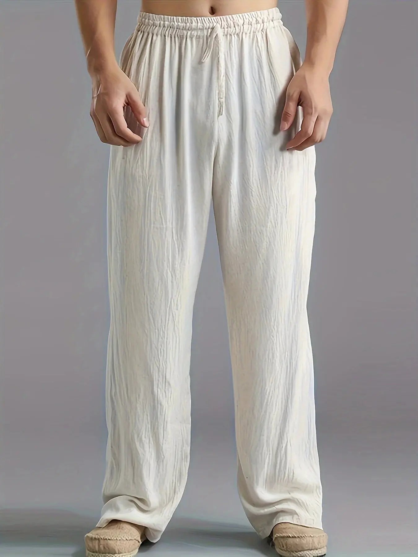 Men's plus-size slacks linen breathable sweatpants Halalzen UK