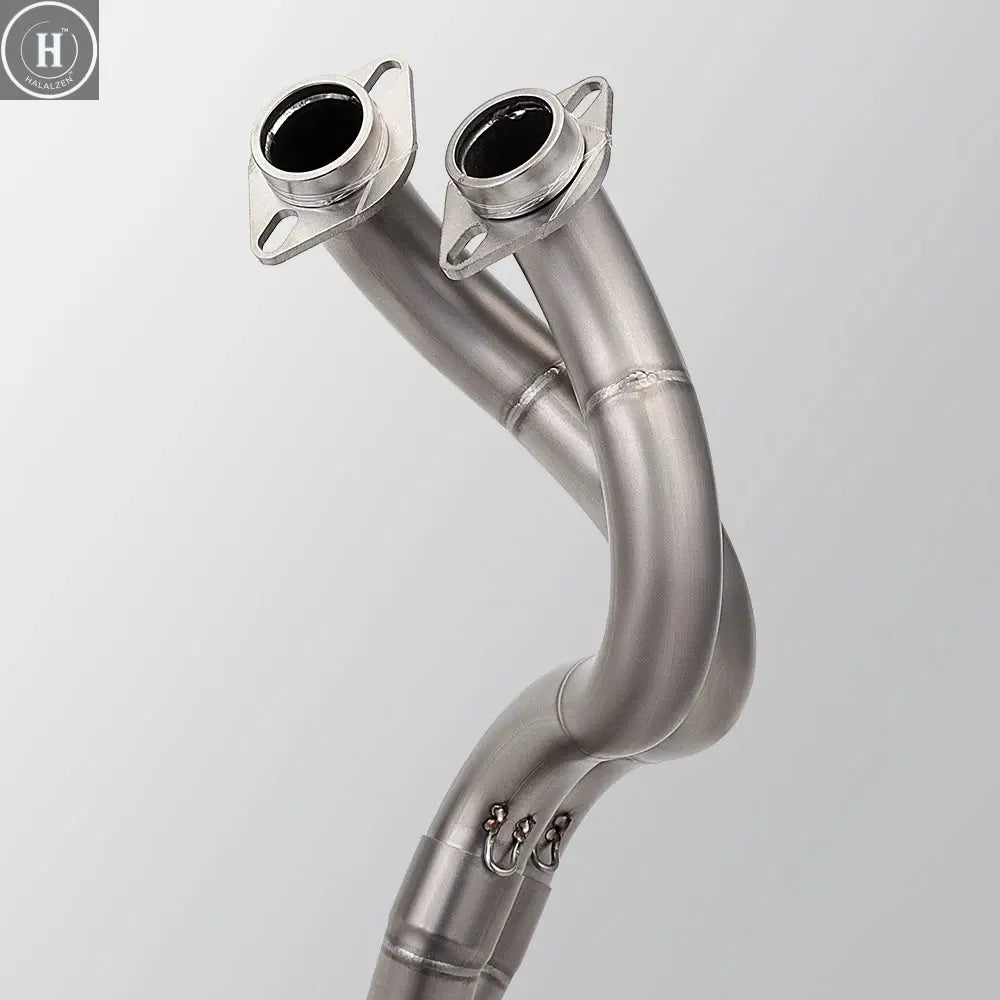 Carbon Fiber Moto Exhaust Escape Full System Muffler DB Killer Front mid Link Pipe for ER6N ER6F Versys 650 Z650 Ninja 650 HALALZEN