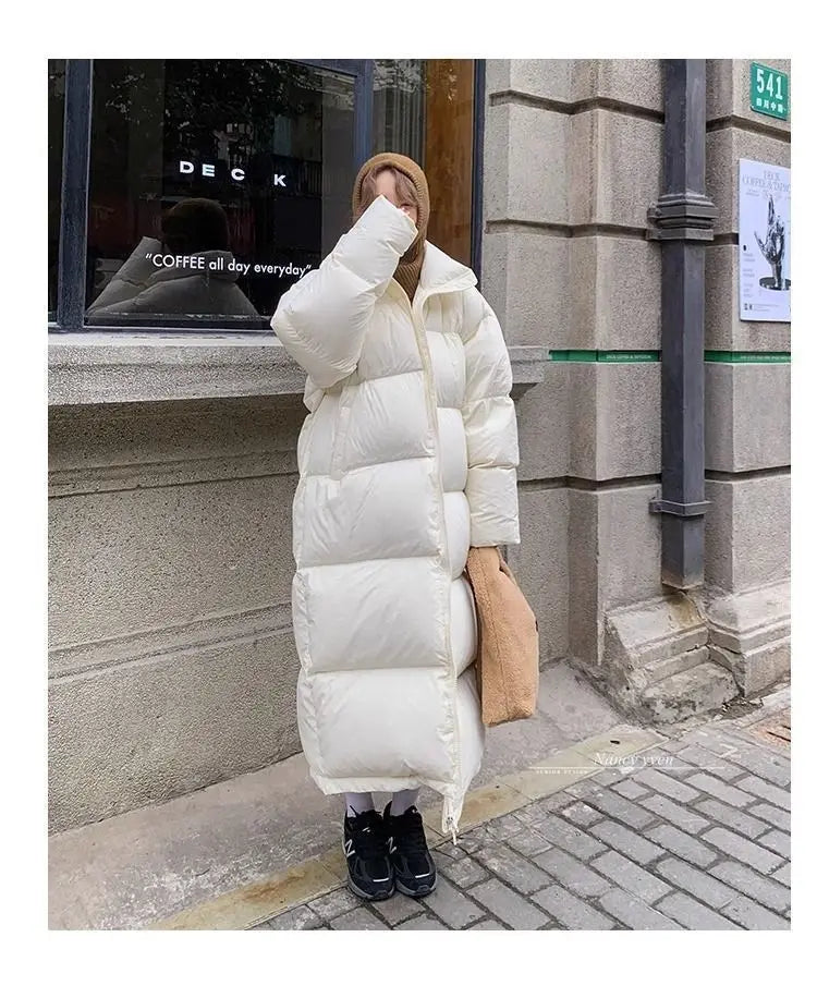 2024 Winter New Down Cotton X-long Parkas Women's Thick Warm Korean Padded Jacket Winter Clothes Waterproof Women Puffer Coat