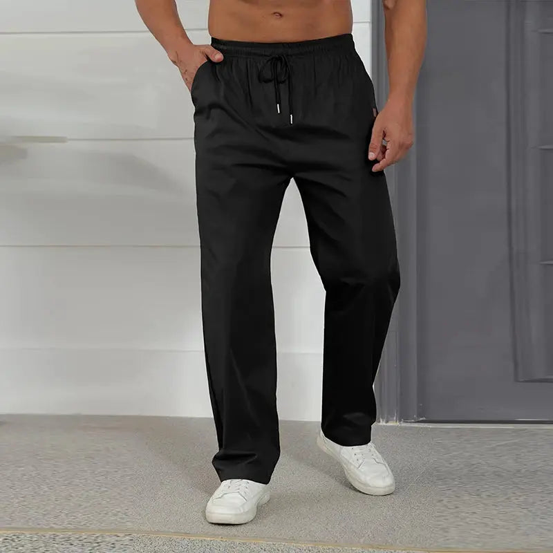 Men s Relaxed Fit Cargo Pants with Adjustable Drawstring Waistband and Multiple Pockets for Everyday Wear Halalzen UK