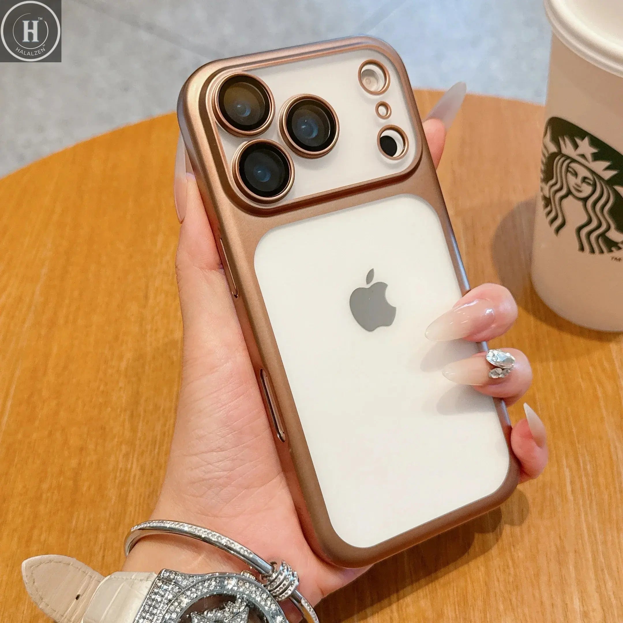 New Transparent Phone Case For iPhone 17 Pro Max 17Air Plating Frame Lens Film Protection Anti-fall Hard Clear Cover Halalzen UK