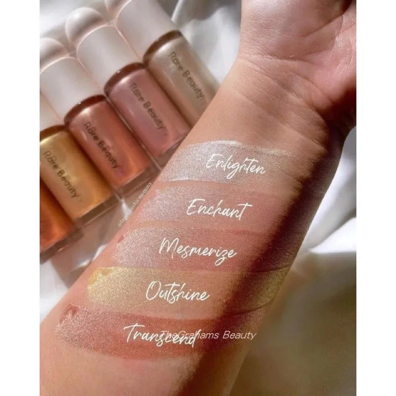 Rare Beauty Liquid Blush Highlighter Contour High Glossy Finish Luminizer Makeup Gel Face Body Brighten Glitter Natural Contour