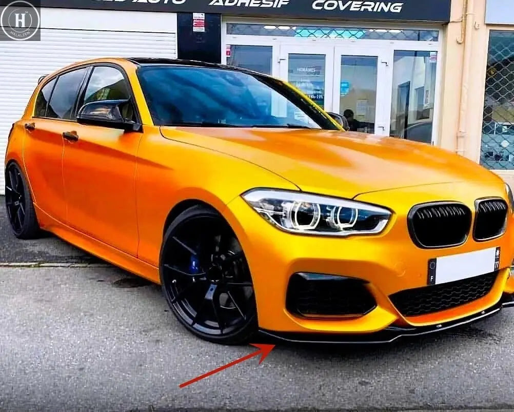 For BMW 1-Series F20 F21 2015~2019 118i 120i M135i M140i M Performance Front Bumper Splitter Lip Car Diffuser Body Kit Spoiler HALALZEN