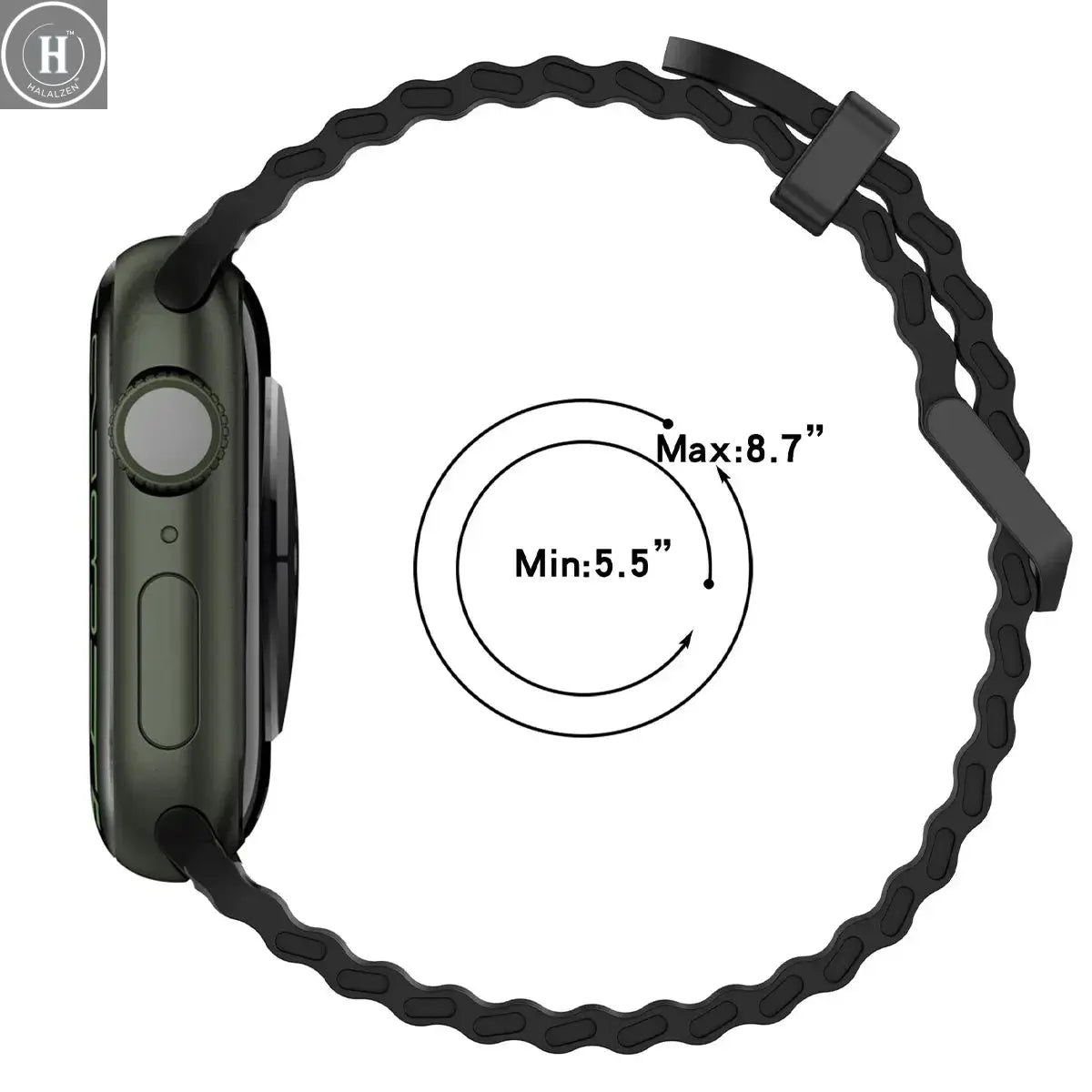 Ocean Strap For Apple Watch Band Ultra 3/2 49mm Series 11 10 46mm Sports Bracelet Wristband iWatch 9 8 7 6 5 SE 45mm 44mm Correa HALALZEN