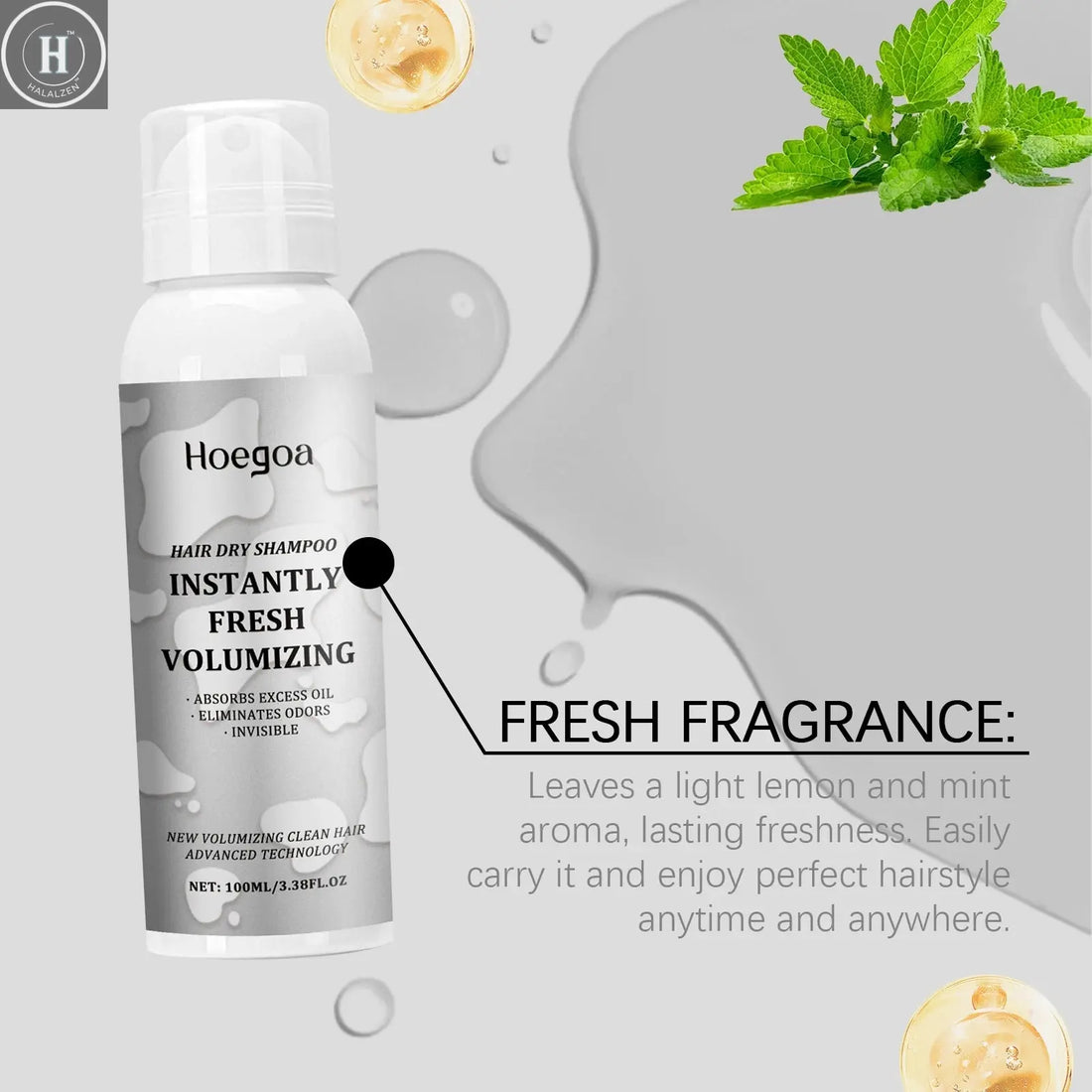 Dry Shampoo Spray Instant Volume Boost Oil Control No Water Needed Portable Clean Hair Fluffy and Shiny Hair Care Shampoo Spray HALALZEN