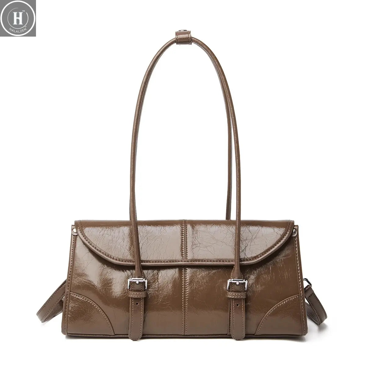 FOXER 2026 New Women's Shoulder Bag Genuine Leather Female Oversized Underarm Bag Versatile Commuting  Large Capacity Handbag HALALZEN