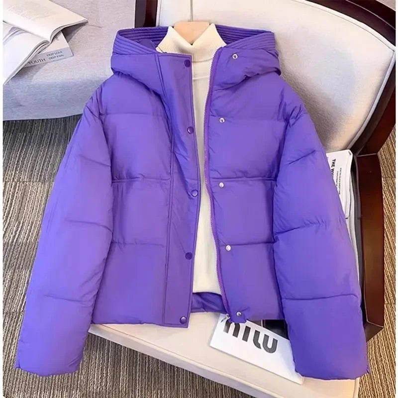 2024 New Women Jacket Winter Parka Down Cotton JacketsLoose Thick Warm Hooded Parkas Casual Long Coat Waterproof Outwear