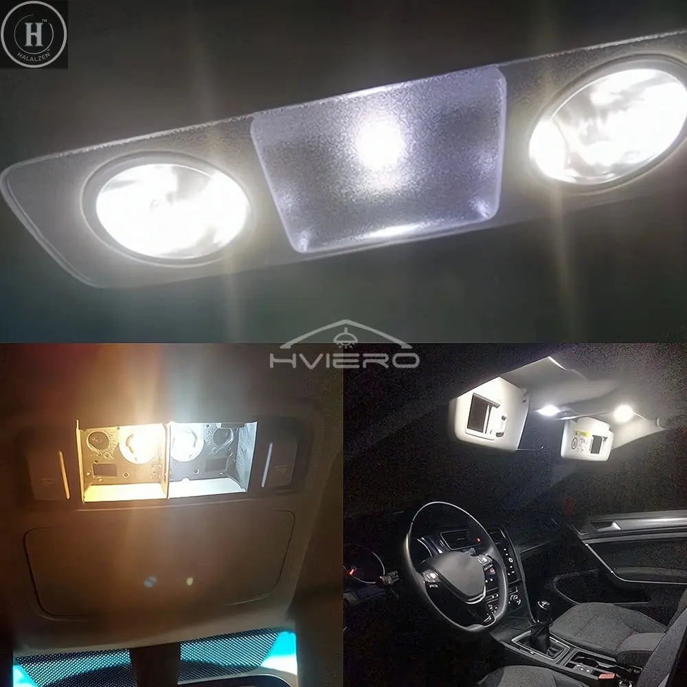 2x Car Auto Canbus Dome Reading Light W5w T10 168 194 Turn Signal License Plate Trunk Bulb White Blue Lamp Interior Dome Lamps HALALZEN
