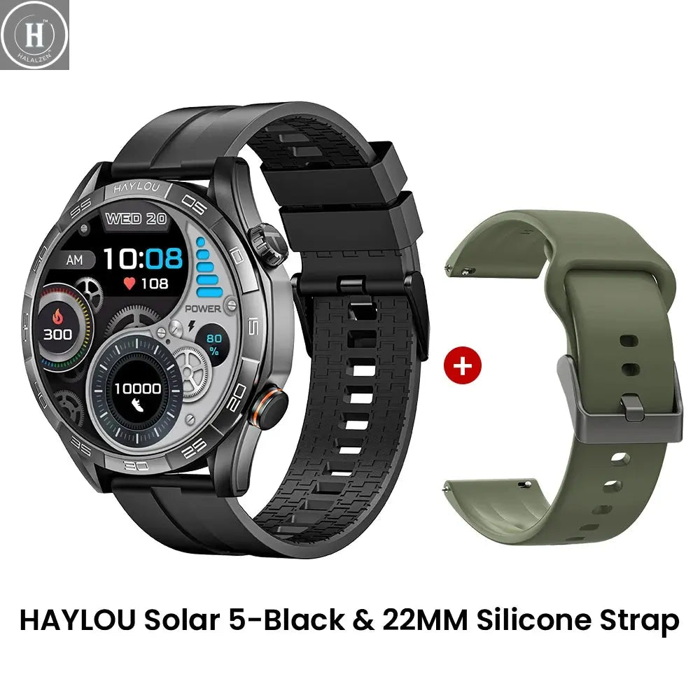 HAYLOU Solar 5 Voice Calling Smartwatch 1.58'' AMOLED Display 60Hz Smart Watch 24H Health Monitoring Sports Smartwatch for Men HALALZEN