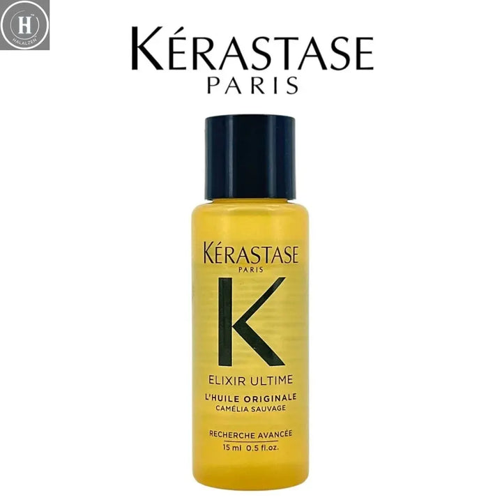Kerastase Elixir Ultime Camellia Hair Oil 15ml, Original Hair Serum for Women/Men, Hair Care Treatment HALALZEN