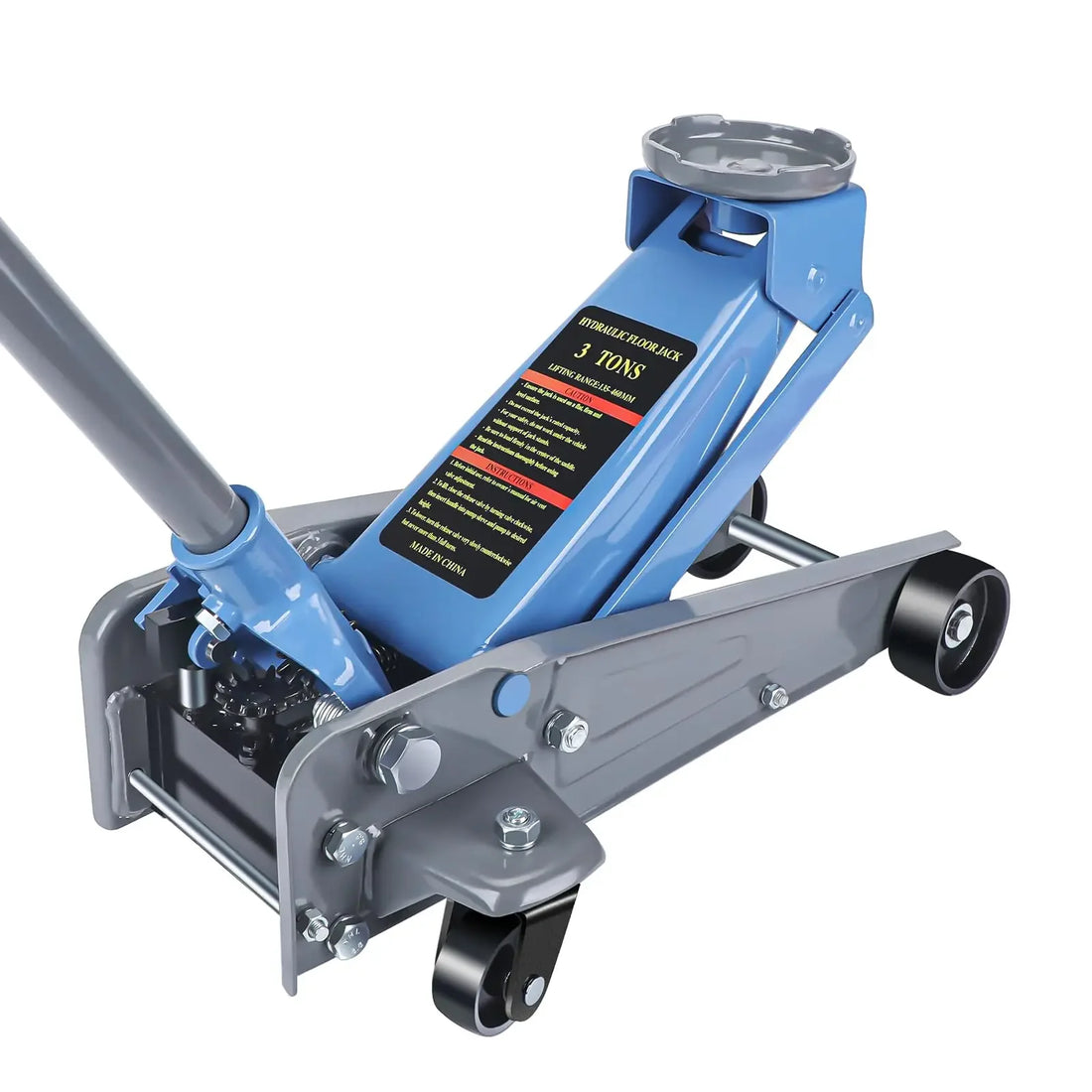 AIRAJ 2-3 Ton Jack Made of Durable Aluminium Steel with Wheels for Secure Lifting Hydraulic Jack with A Range of 5.31" to 18.11"