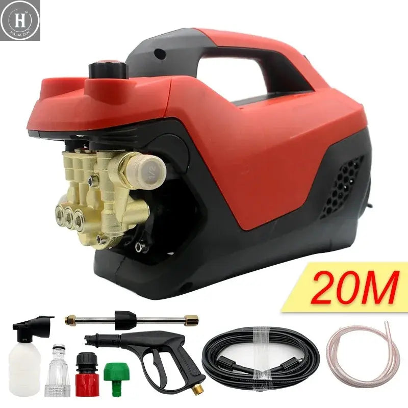 Adjustable Pressure Household Car Washing Machine 220V Small Automatic Induction Water Gun High Pressure Cleaning Tool Equipment HALALZEN