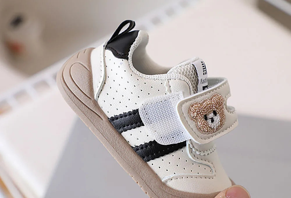 2025 Fashion Toddler Shoes For Baby PU Leather Infant Girl's Sneakers Soft-soled Ergonomics Newborn Boy's Sport Shoes First Step
