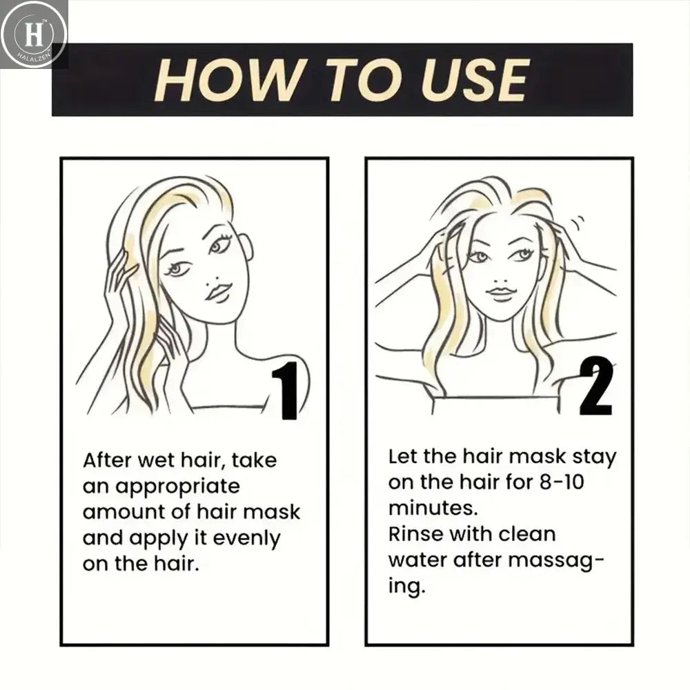 Keratin Hair Mask 5 Seconds Repair Damage Frizzy Hair Mask Damage Hair Mask Treatment Scalp Hair Shiny Hair Care HALALZEN