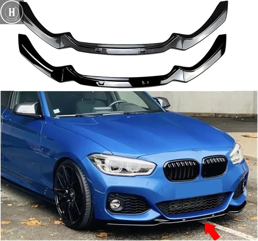 For BMW 1-Series F20 F21 2015~2019 118i 120i M135i M140i M Performance Front Bumper Splitter Lip Car Diffuser Body Kit Spoiler HALALZEN