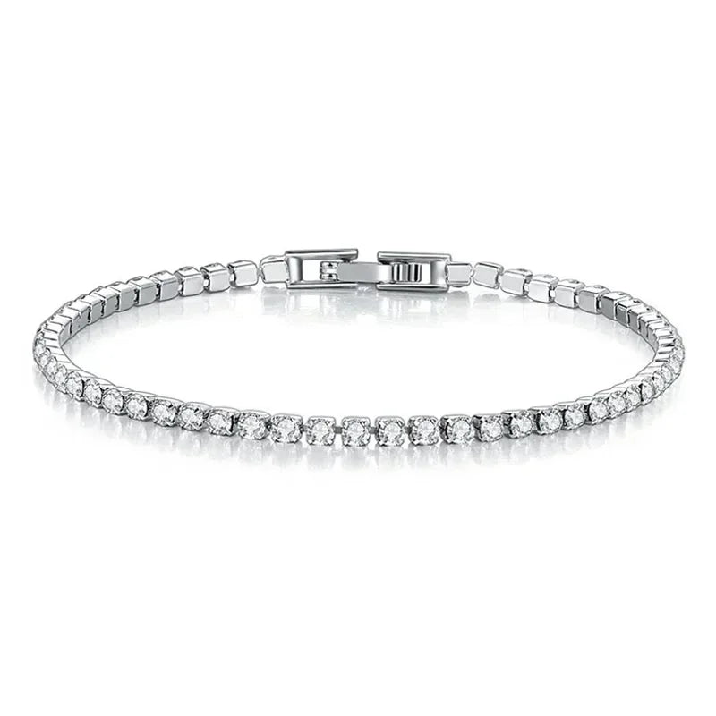 Classic 925 sterling silver sparkling zircon luxury bracelet women's dates birthdays fashion jewelry Valentine's Day gifts