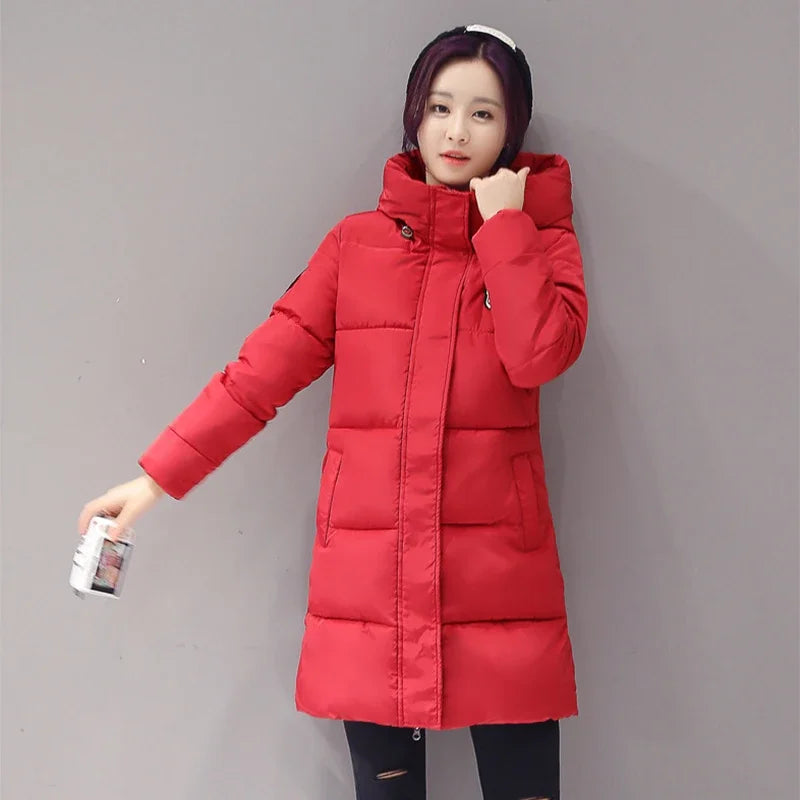 Windproof Waterproof Winter Jacket Women Coat 2024 Female Padded Coat Long Section Women Coat Black Windbreaker Parkas Mujer