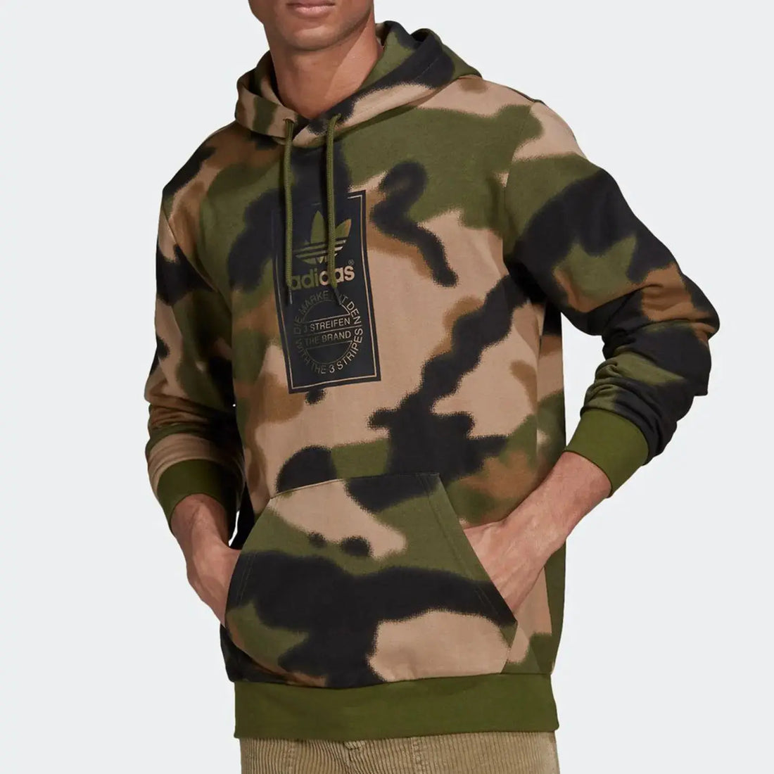 Adidas Originals Men's New Camouflage Hooded Sportswear Sweatshirt GN1879 HALALZEN