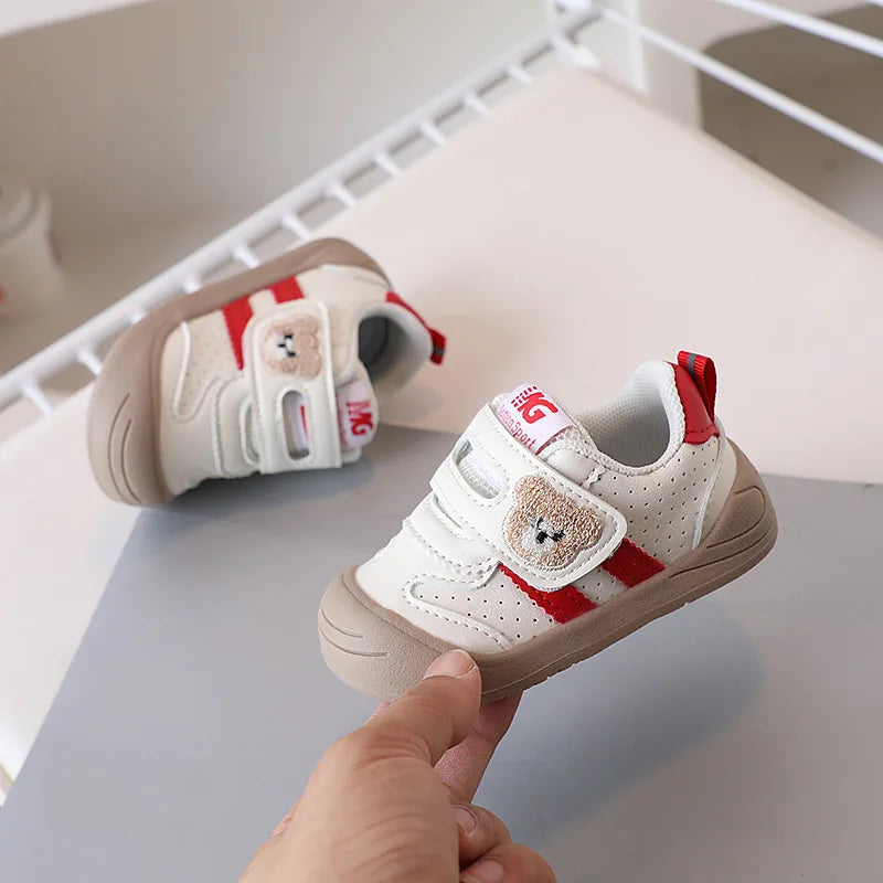 2025 Fashion Toddler Shoes For Baby PU Leather Infant Girl's Sneakers Soft-soled Ergonomics Newborn Boy's Sport Shoes First Step