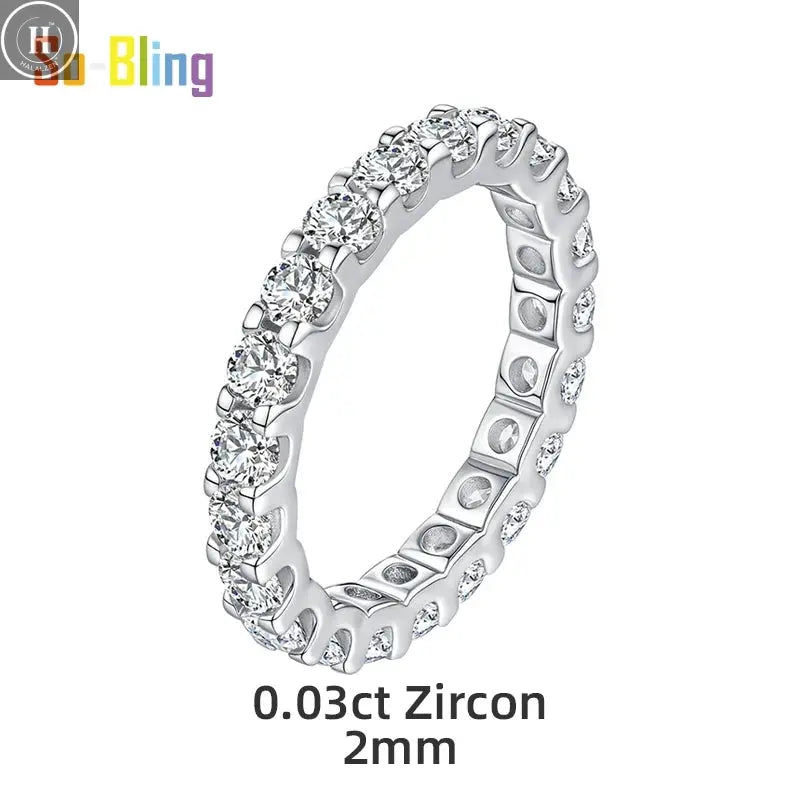 So-Bling S925 Sterling Silver Rings For Women Elegant Fine Cubic Zirconia Ring Bridal Wedding Engagement Women Trendy Jewelry HALALZEN