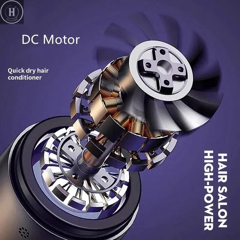 Professional Salon Hair Dryer with Ionic & Heat Protection Portable for Home Hotel Travel-for Household & Hotel Use HALALZEN