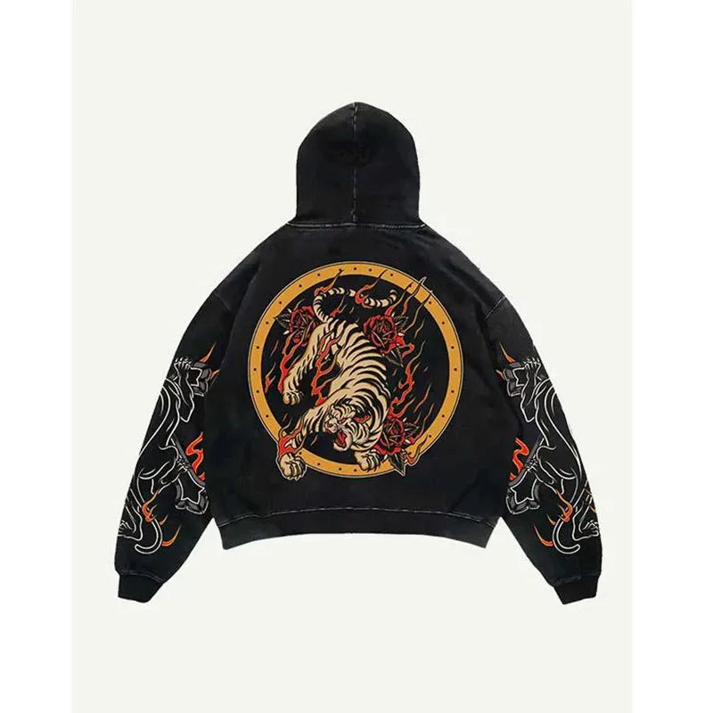 Oversize 3D Graphic Hoodie Streetwear Polyester Unisex S-6XL Black Trendy Y2K Fashion HipHop Clothing Plus Size