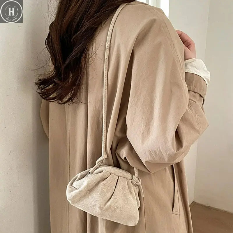 Trendy Matte Shoulder Bag for Women Shell Crossbody Bags Retro Fashion Small Purse Unique Design Versatile Texture Storage Bags HALALZEN