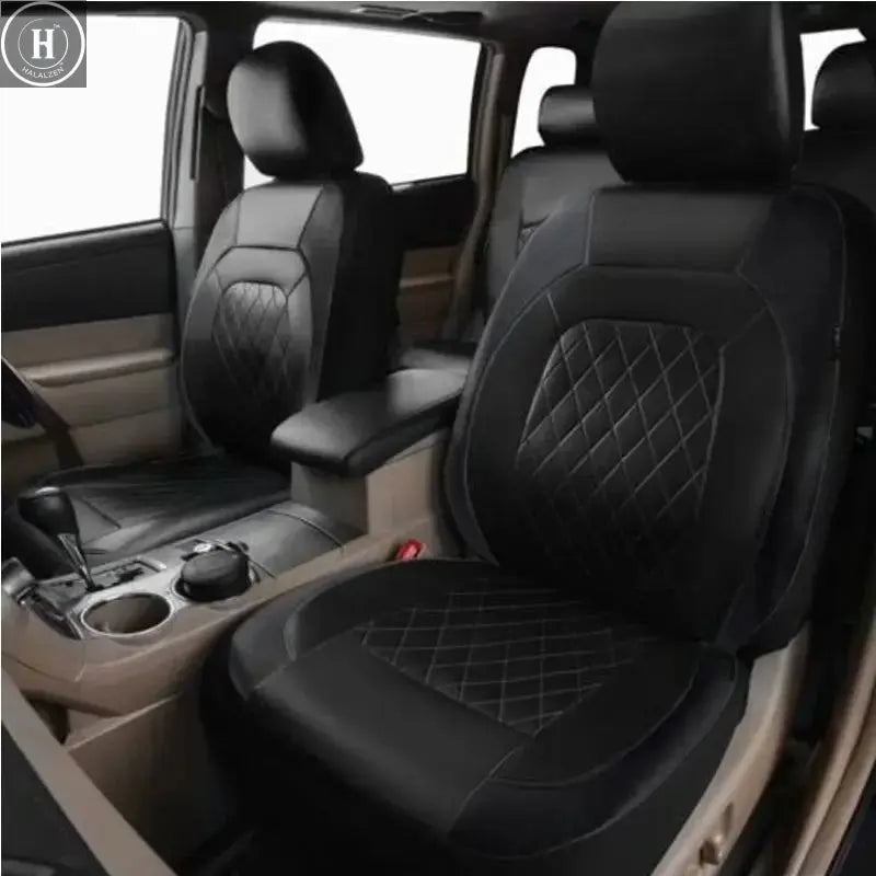 PU Leather Car Seat Covers Airbag Compatible Car Interior Accessories Front/ Rear/ Full Set Cover Cushion Universal Fit Most HALALZEN