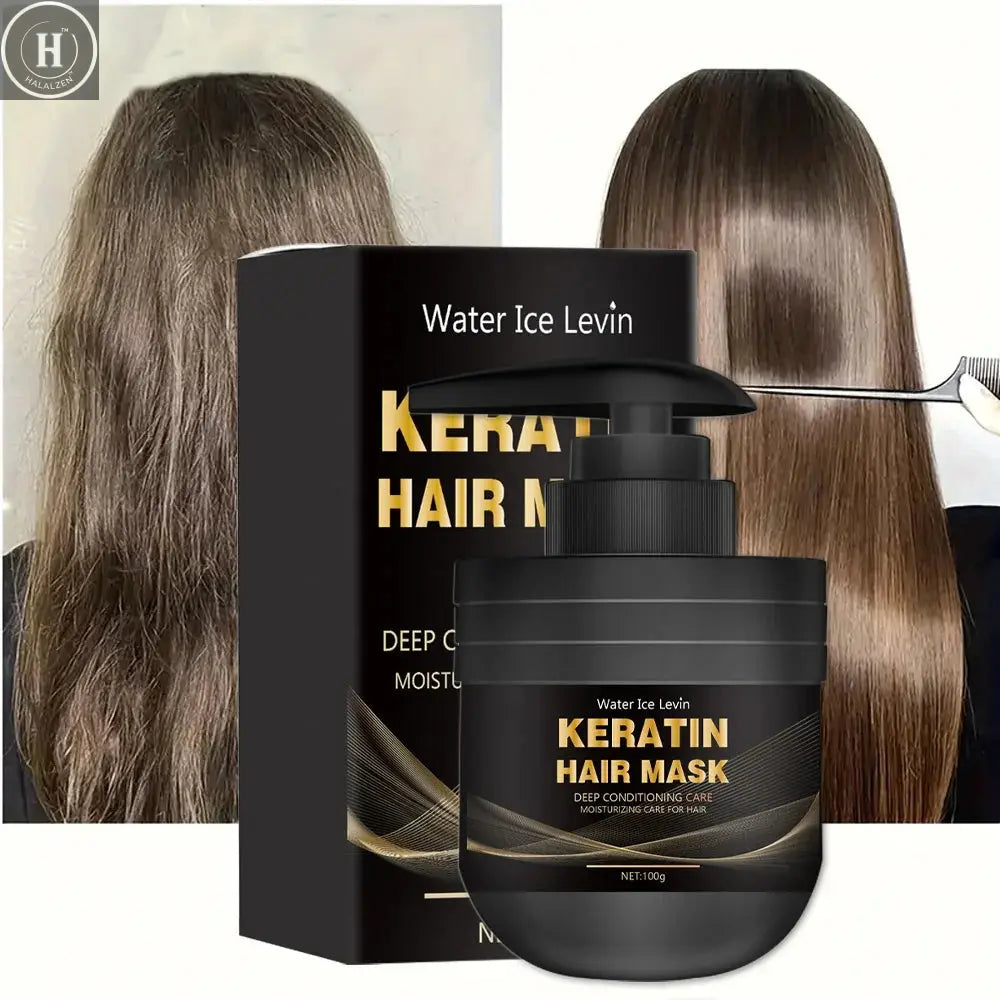 New Keratin Hair Mask For Maltreated Hair 5Seconds Repairing Damaged Frizzy Hairs Smoothing Nourish Straightening Hair Care 100g HALALZEN