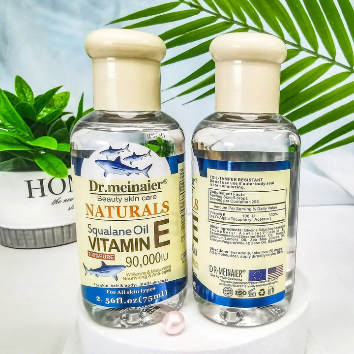 NEW Vitamin E Face Essence Oil Morning & Night Shrink Pores Korean Brightening Skin Care Essence 75ml HALALZEN