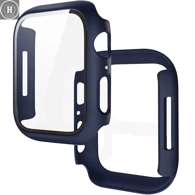 Tempered Glass+Cover For Apple Watch 11 10 9 8 7 46mm 42mm PC Bumper Screen Protector Case iWatch Series 7 6 5 4 SE3 44 40 45mm HALALZEN