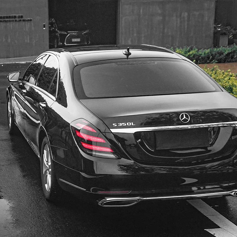 Glossy Black Self-adhesive Vinyl Sticker PET Circular Film Auto Decal Air Bubble Free Car Body Styling Decoration Accessories