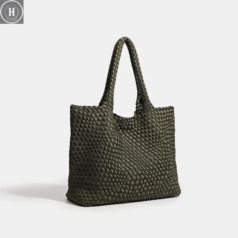 Large size women's tote bag Women's fashion bags 2024 Hot product Neoprene material women's hand-woven bag Large volume Tote bag HALALZEN