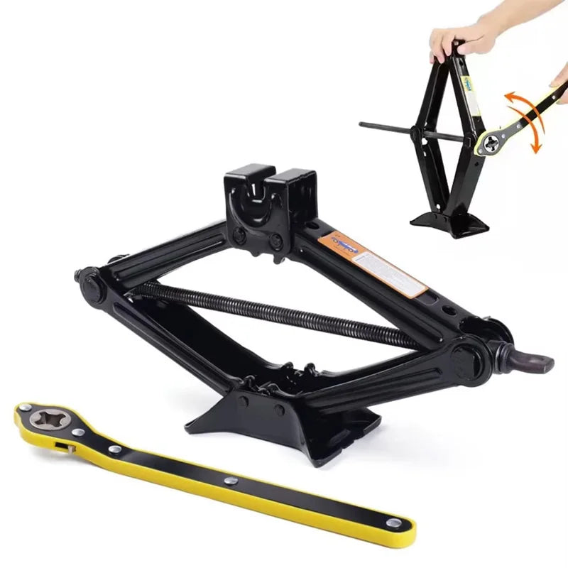 Car Jack 0.8T/1T/2T Portable Scissor Jack Labor Saving Hand Cranked For Tire Replacement Vehicle Repair Car SUV Van Repair Tool