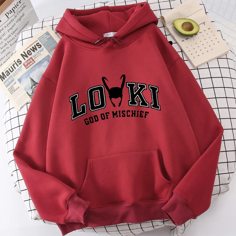 Marvel Superhero Loki Anime Hoodie Women Rocky Prank God Cartoon Hoodie Men Unisex Casual Street Fashion Winter Hoodie Man