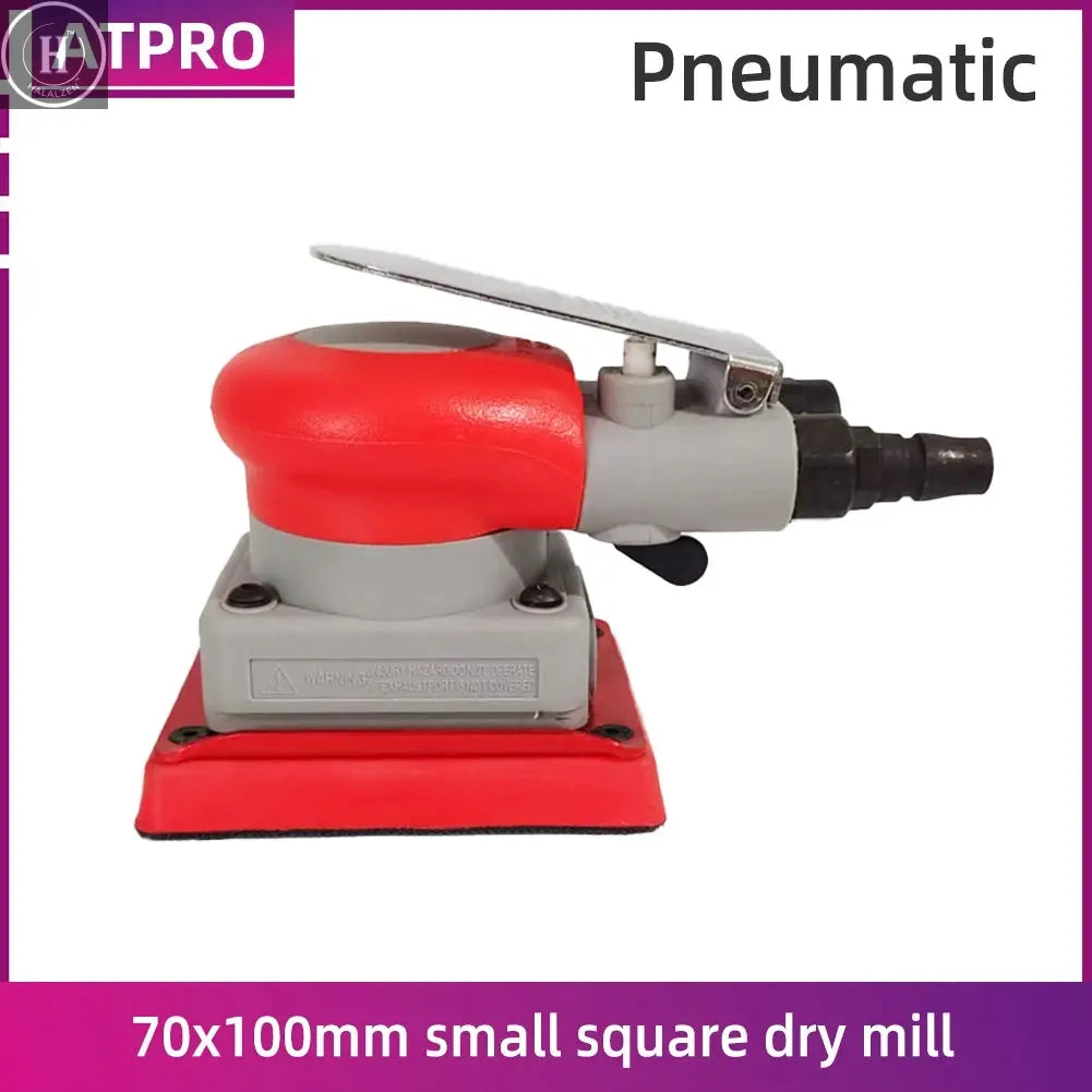 Pneumatic Grinding Machine 70x100mm Small Square Dry Grinding Head Vibrating Car Paint Surface Polishing Sandpaper Machine HALALZEN