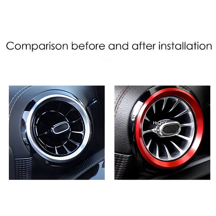 For Mercedes Benz A CLA GLA GLB EQA EQB Class W177 C118 X247 H247 Car Accessories Air Condition Air Vent Outlet Ring Cover Trim
