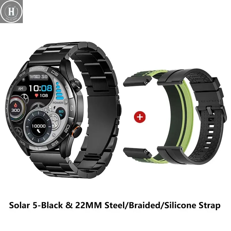 HAYLOU Solar 5 Voice Calling Smartwatch 1.58'' AMOLED Display 60Hz Smart Watch 24H Health Monitoring Sports Smartwatch for Men HALALZEN