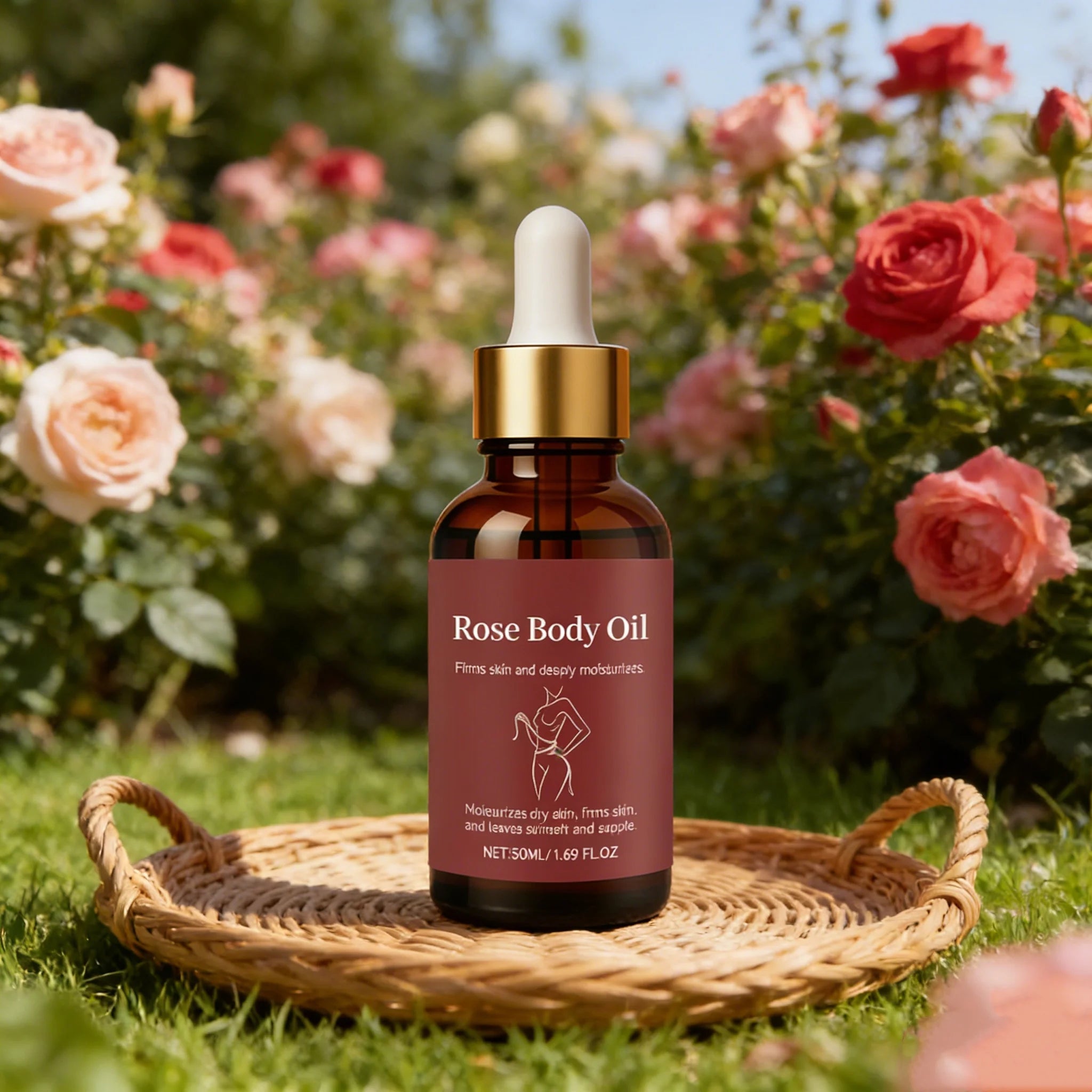 Rose Body Essential Oil Lasting Fragrance Natural Plant Oil Scraping Massage Charming Women Romantic Spa Moisturizing Essences