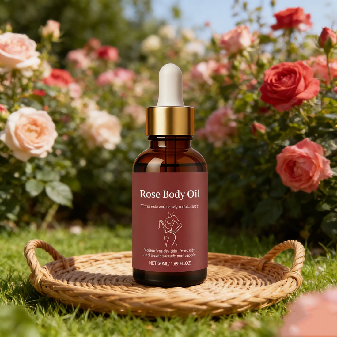 Rose Body Essential Oil Lasting Fragrance Natural Plant Oil Scraping Massage Charming Women Romantic Spa Moisturizing Essences