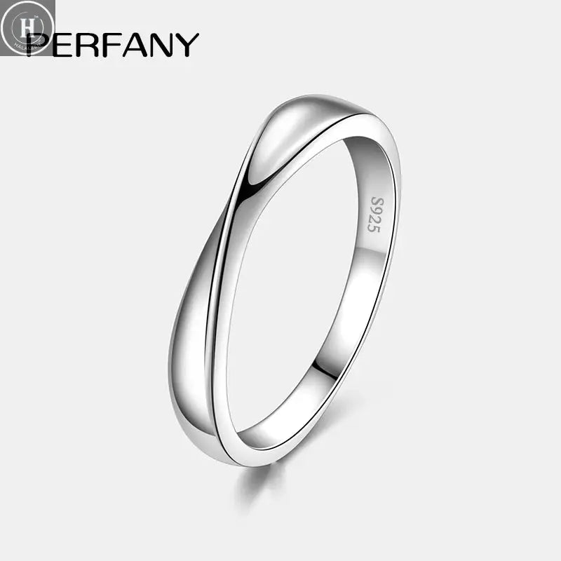 PERFANY S925 Pure Silver Moissanite Ring for Women Men Couple Ring Fashion Wedding Jewelry Valentine's Day Gift HALALZEN