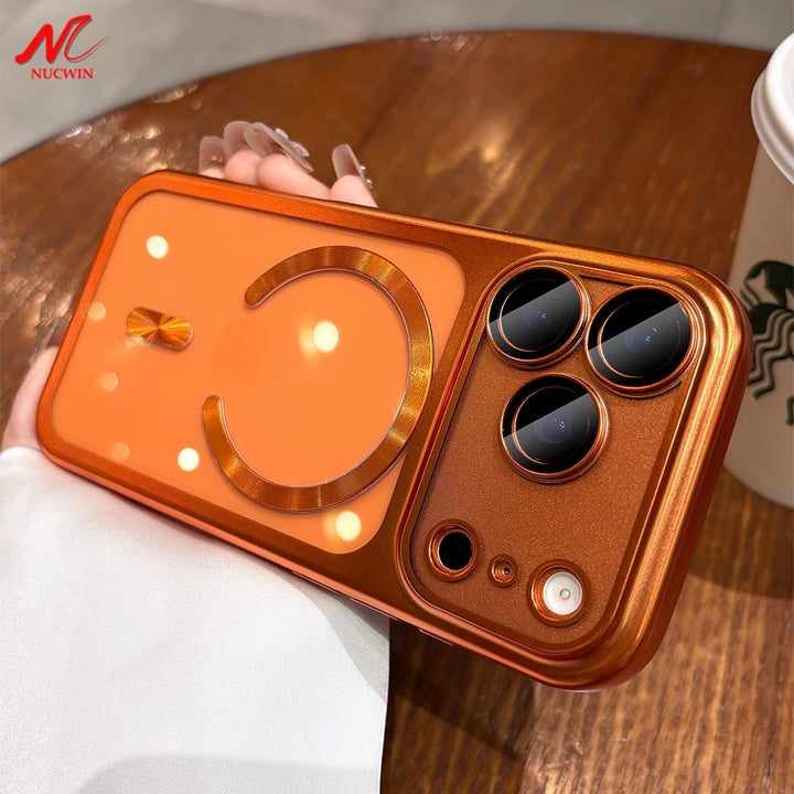 for iPhone17 Luxury Transparent Plating Magsafe Case for iPhone 17 Pro Max 17Pro Air Original Soft TPU Camera Protector Cover