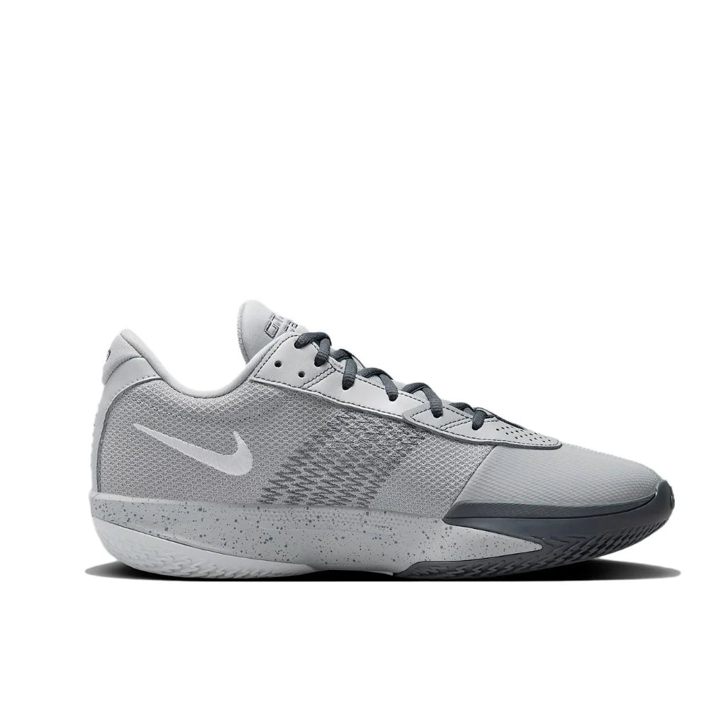 Nike Air Zoom G.T. Cut Academy Men's Low Top Basketball Shoes Comfortable Shock Absorbing Athletic Shoes Gray and White Colorway