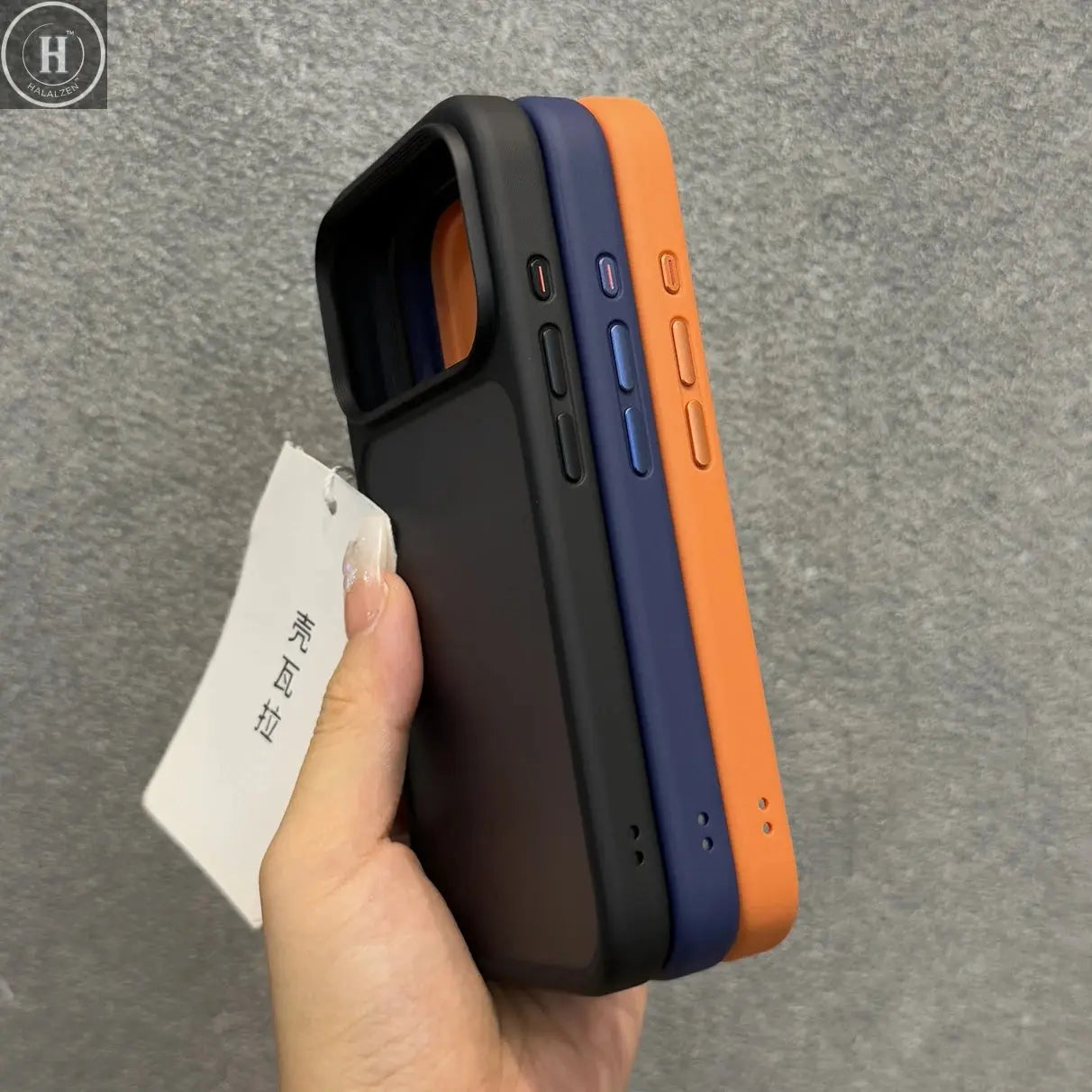 Luxury Orange Matte Transparent Phone Case For iPhone 17 Pro Max 17Pro 17 Metal Buttons Skin Feel Shockproof Protective Cover Halalzen UK